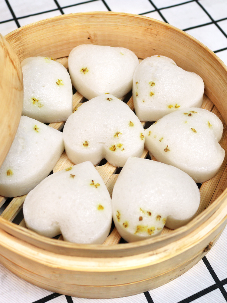 爱心桂花糕350g*5袋传统手工糕点速冻早餐糯米发糕蒸煮食品