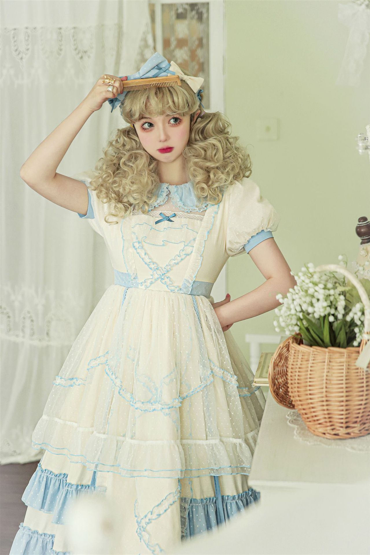 原创洛丽塔玻璃鞋之约op甜美可爱lolita短袖连衣裙lo裙洋装公主裙