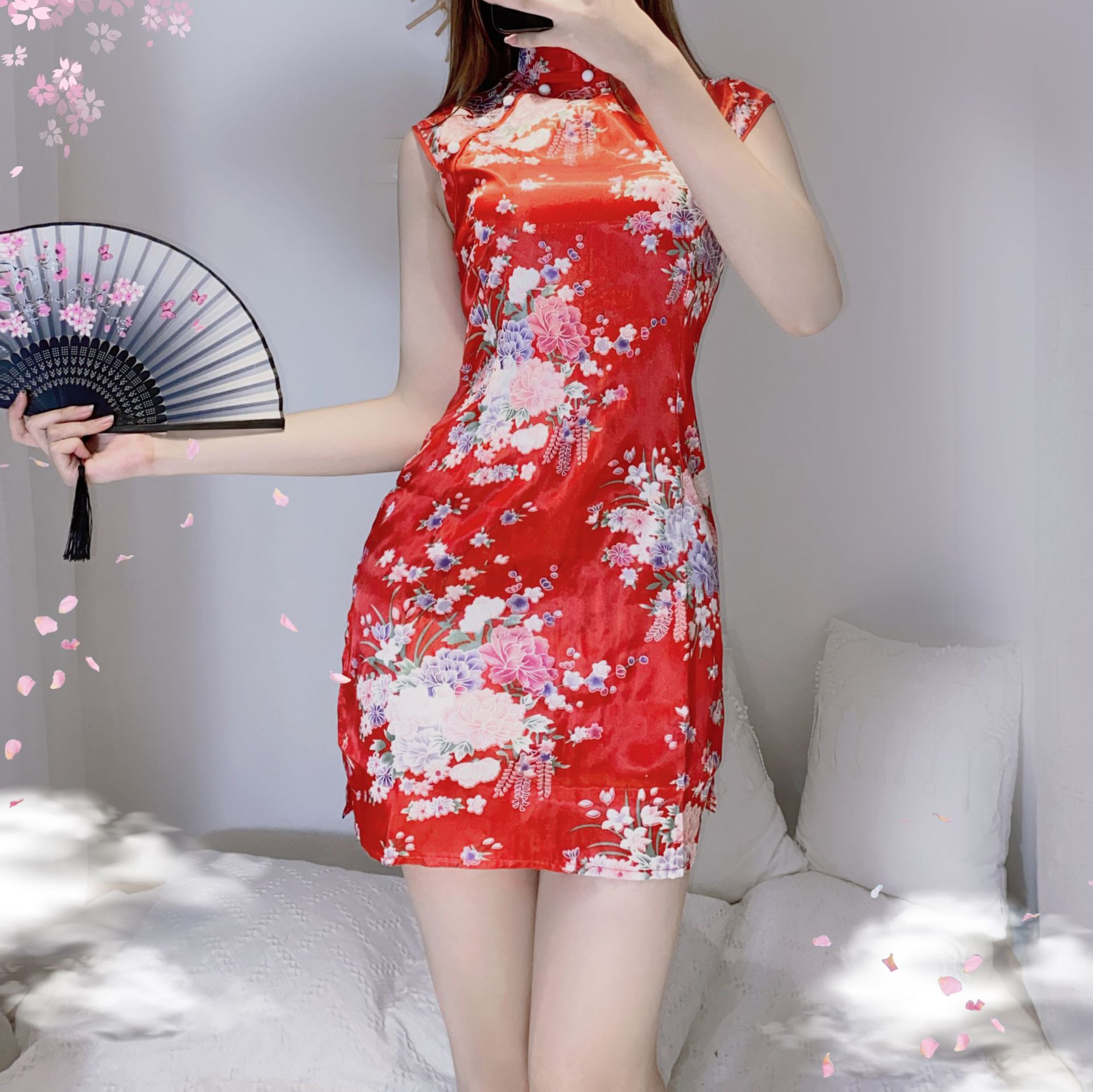 新款情趣内衣情感透视高端旗袍夜店紧身短裙制服诱惑套装古典旗袍