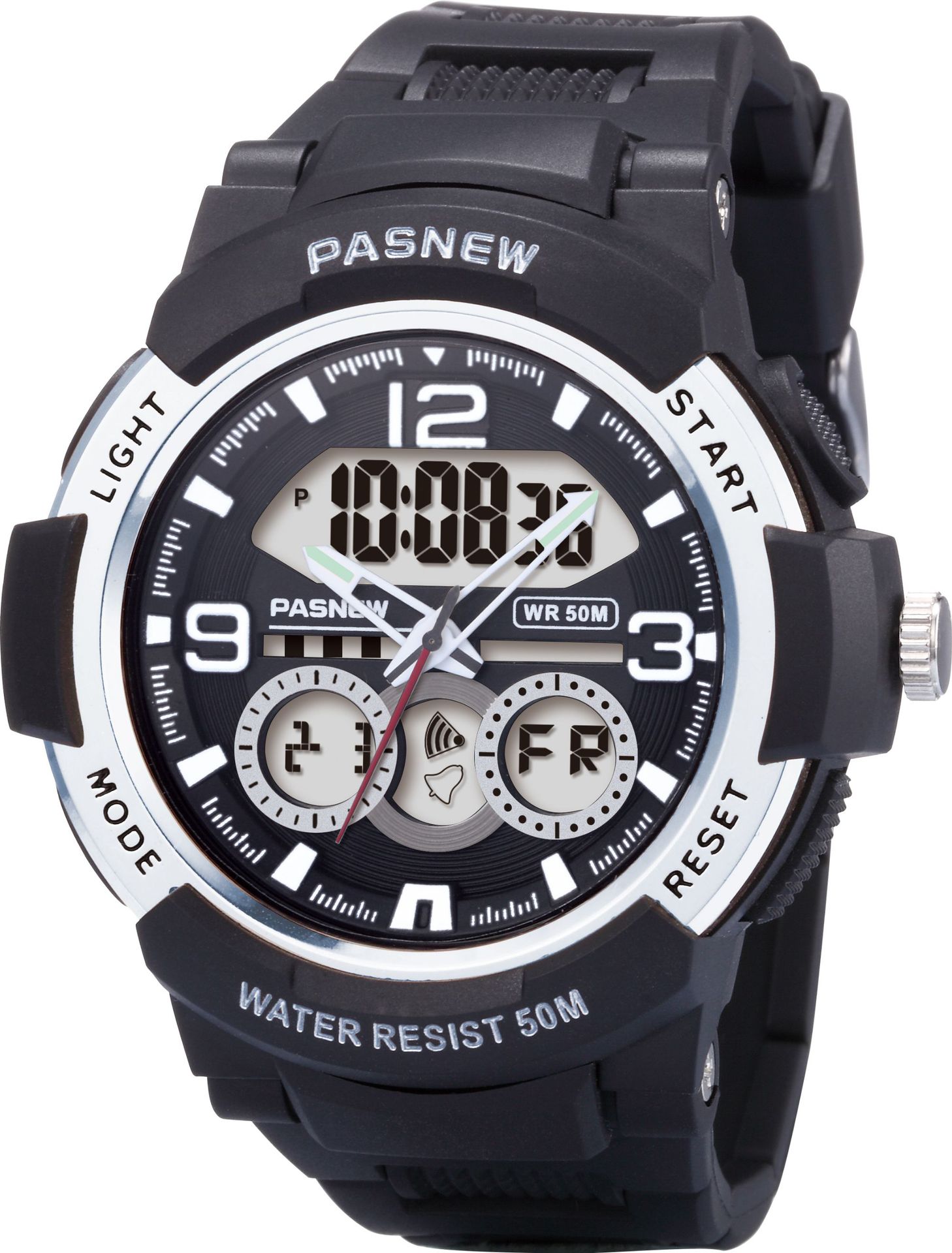 百圣牛初中高中学生时尚潮品大表盘防水运动手表pse-492