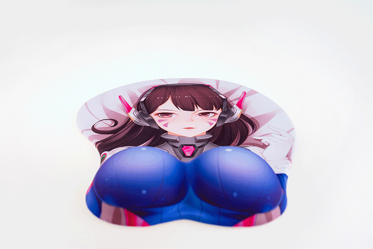 硅胶美女护腕创意二次元3d立体动漫美女可爱胸部硅胶护腕定制图案