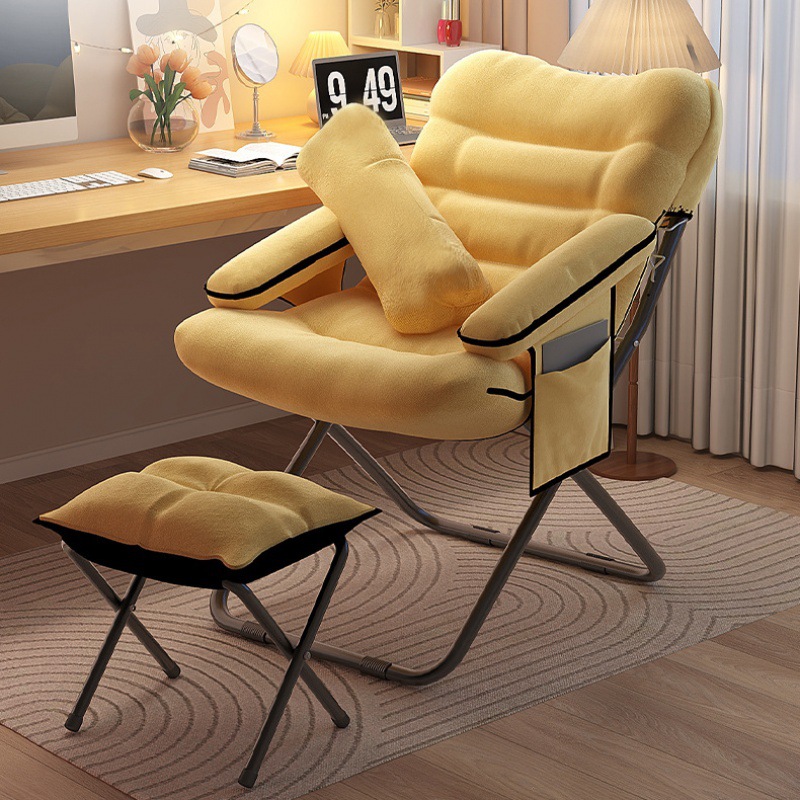 椅子靠背家用懒人沙发椅宿舍电脑椅可折叠躺椅休闲卧室单人小沙发