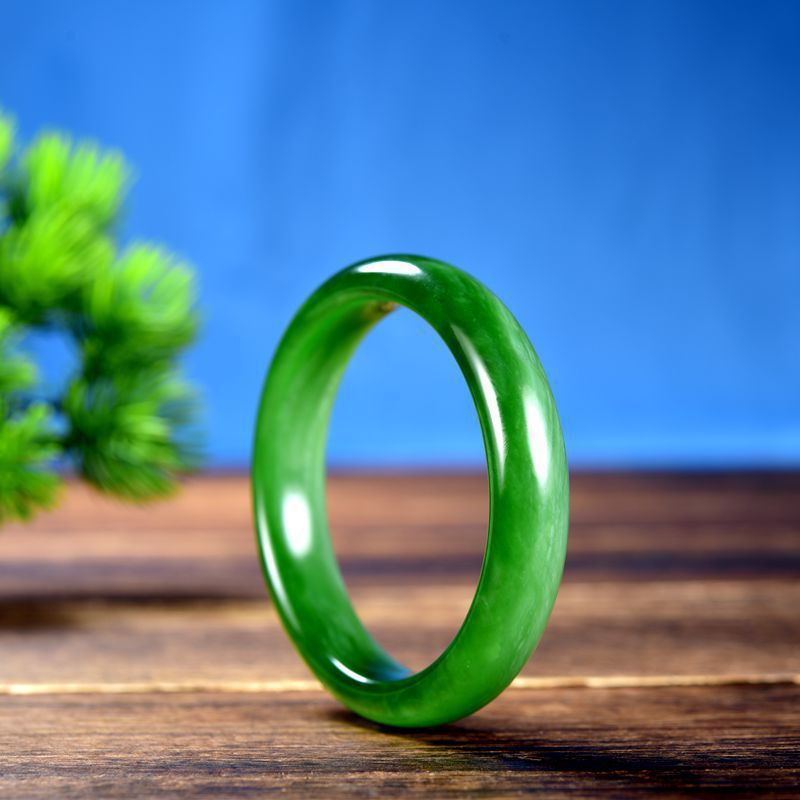 新疆和田玉碧玉手镯女生玉石手镯珠宝首饰(付款链接)手镯测量图