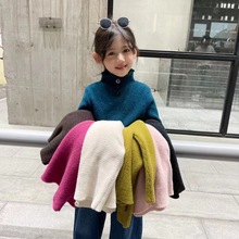 韩版女孩童装濮院水晶纱不起球打底衫毛衣宝宝新款时尚网红潮上衣