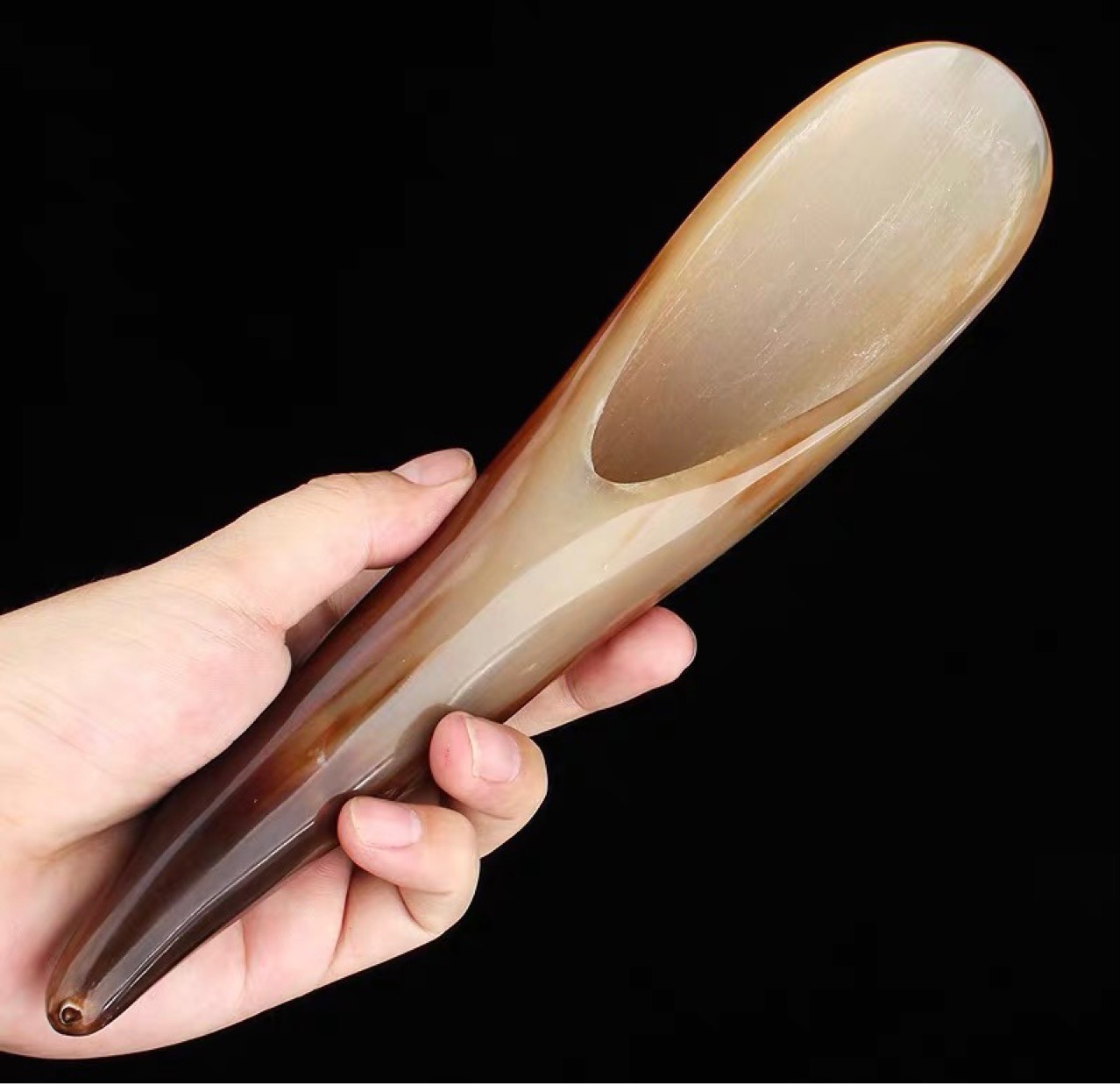 正品天然牛角刮痧板 刮痧桶 筒 茶勺 空心点穴棒 牦牛角刮痧