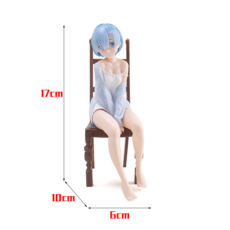 Different Life Sitting Chair from Scratch Rem Anime Model Pajamas Rem Hand-Made Chassis Ornaments