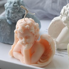 三信 DIY天使香薰蠟燭硅胶模具3D蜡烛天使宝宝模具硅胶磨具跨境