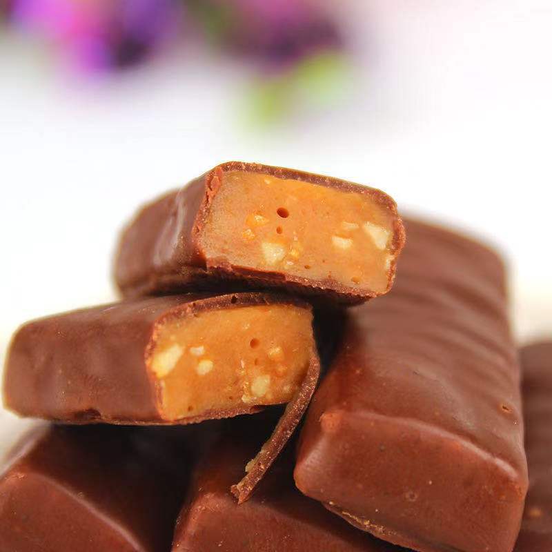 俄罗斯紫皮糖正品进口kpokaht巧克力糖果袋装结婚零食喜糖kdv500g