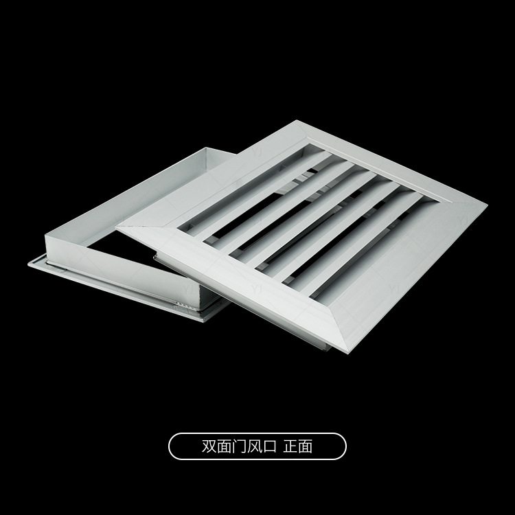 双面百叶风口 卫生间门上装饰通风口铝合金百叶窗透气排气出风口