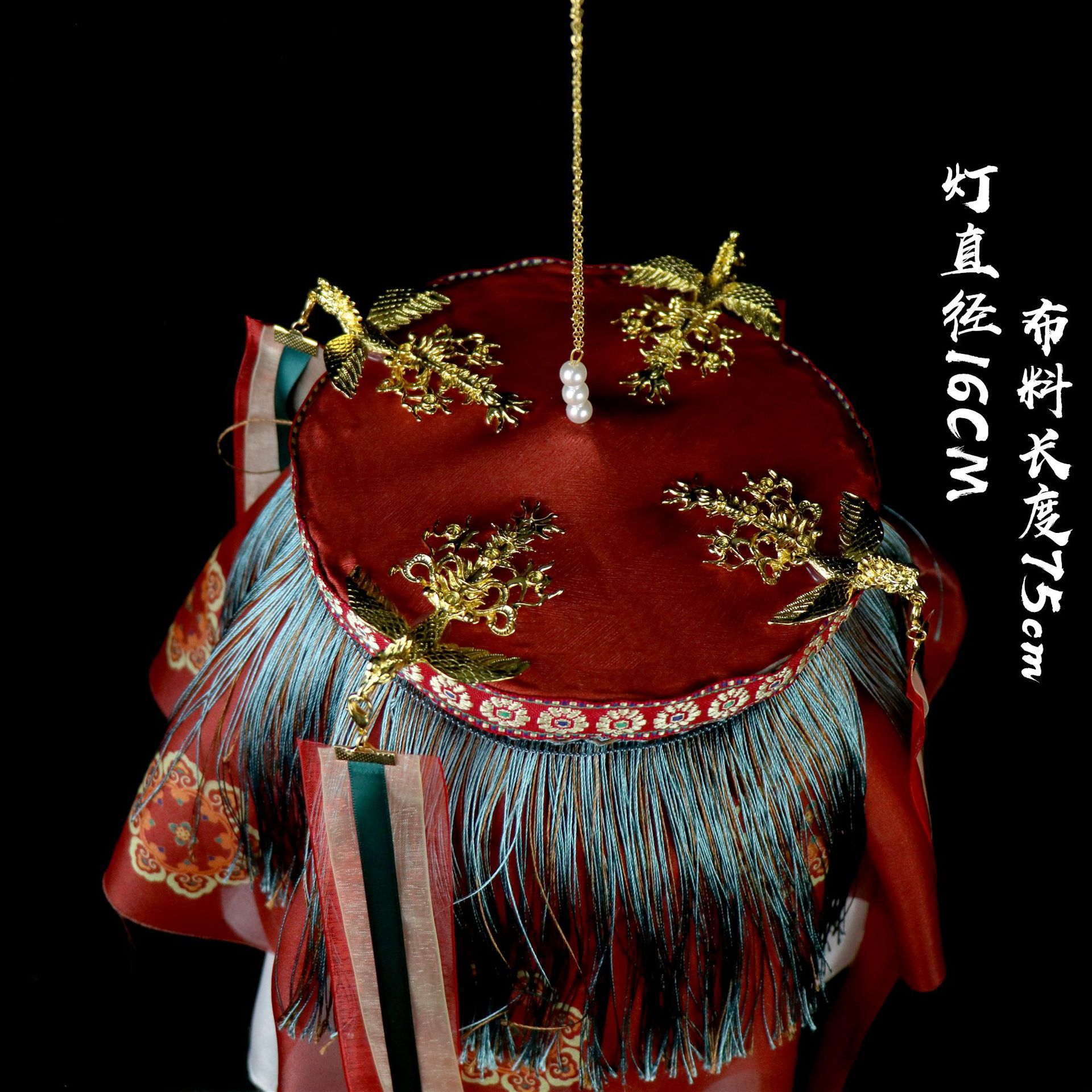 贰玥新品降纱灯唐风诃子裙配饰宫灯掌灯古风拍摄道具带灯【凤凰】