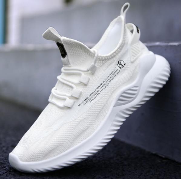 Men's Sneaker 2021 Spring New Trendy Casual Shoes Running Shoes Lovers Shoes Mesh Flying Woven Shoes Foreign Trade