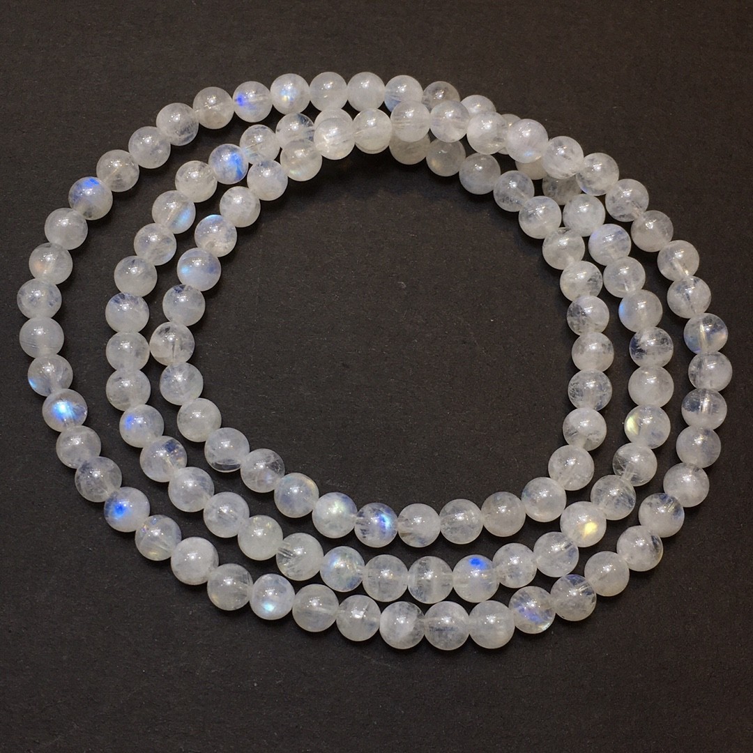 斯里兰卡蓝月光石3圈手链 月光石手链-阿里巴巴