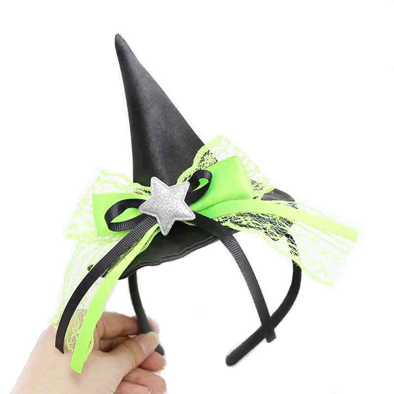 Zilin Cross-Border Halloween Party Headdress Dress up Children's Adult Headband Cone Hat Head Buckle Witch Hat Headband