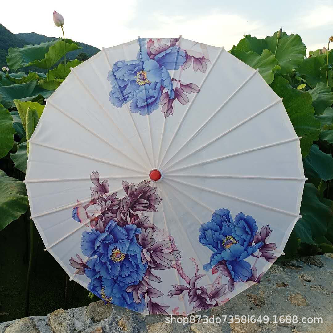 古风汉服油纸伞旗袍走秀舞蹈伞吊顶装饰工艺伞防小雨遮阳牡丹花伞