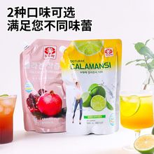 1袋装韩国进口卡曼橘石榴汁原液维C浓缩汁原浆果汁冲泡饮品饮料1L
