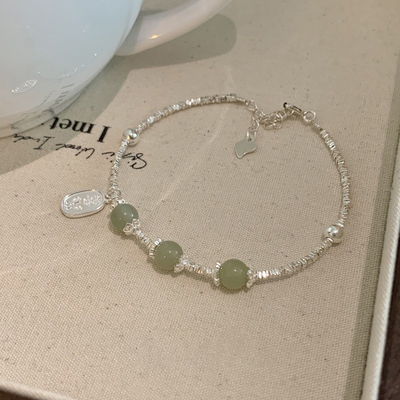 Pearl Bracelet Sterling Silver Women's Silver Bracelet Stitching Light Luxury Niche Exquisite Gift for Girlfriend Birthday Gift Bracelet Necklace