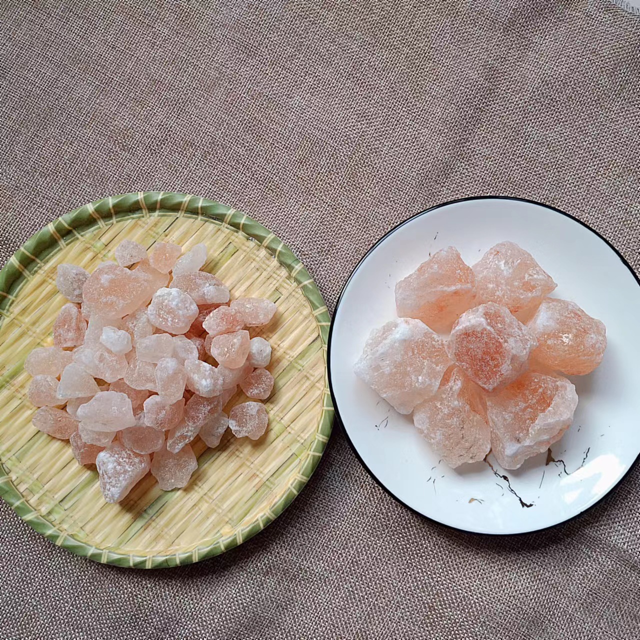 喜马拉雅玫瑰浴盐 水晶盐砖盐碎石1-3cm 汗蒸房用盐块水晶盐灯