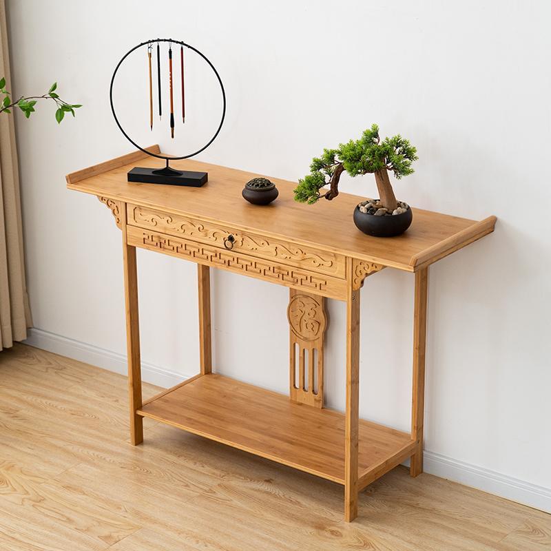 新中式玄关柜玄关小条案实木端景台柜窄长条供桌条几桌子靠墙家用