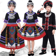 少数民族服装儿童壮族彝族瑶族侗族表演服女贵黔南苗寨旅拍摄影服
