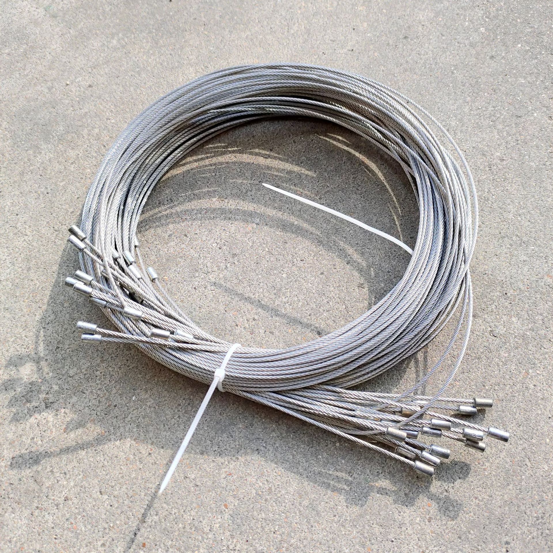 压铸锌头钢丝绳 灯饰吊线钢丝绳 电动晾衣架钢丝绳