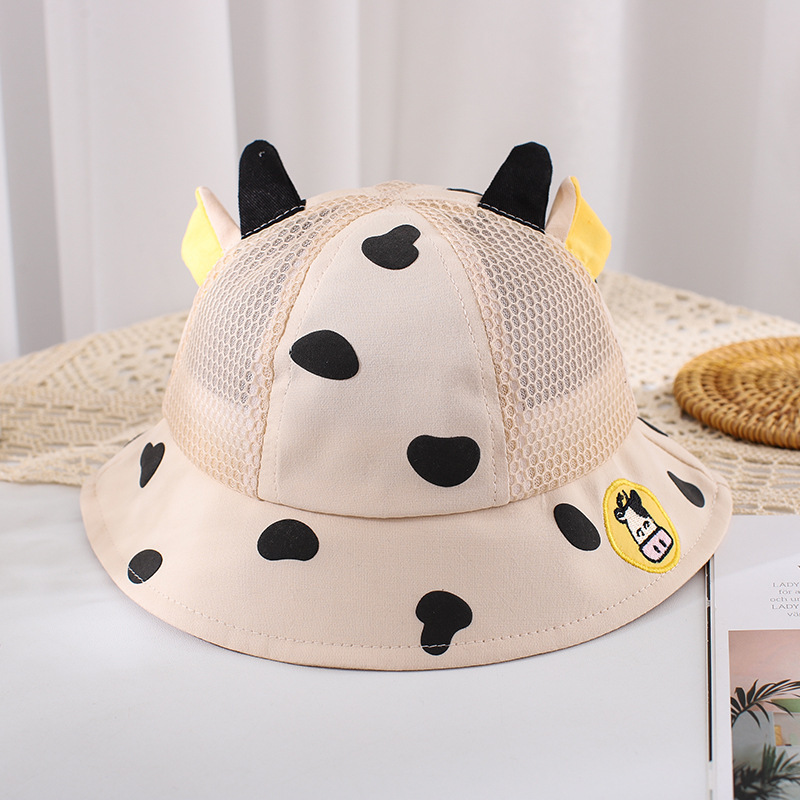 小牛宝宝帽子夏季新款男童女童渔夫帽婴儿休闲盆帽可爱超萌遮阳帽