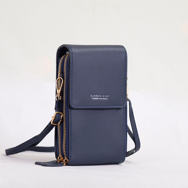 Cross-Border Touch Screen Mobile Phone Bag Wholesale Messenger Bag Women's Shoulder Bag Wallet pu Customizable