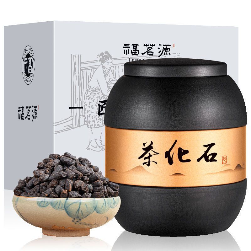 福茗源茶化石十年陈香碎银子普洱茶糯香云南勐海百古树罐装400g