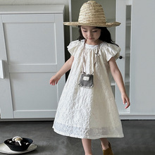 韩国女童连衣裙2024宝宝夏装时髦裙子儿童洋气甜美仙气生日裙