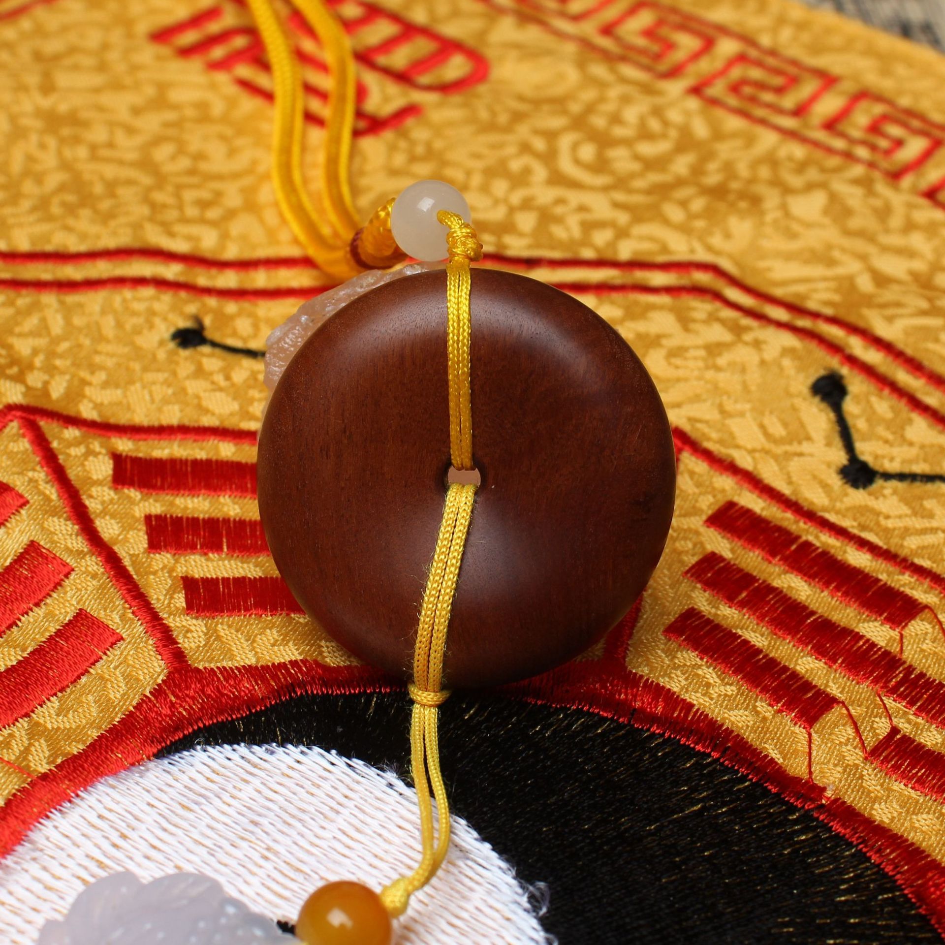 枣木雷击木汽车挂件车内平安扣挂饰车载后视镜车上男女吊坠装饰品