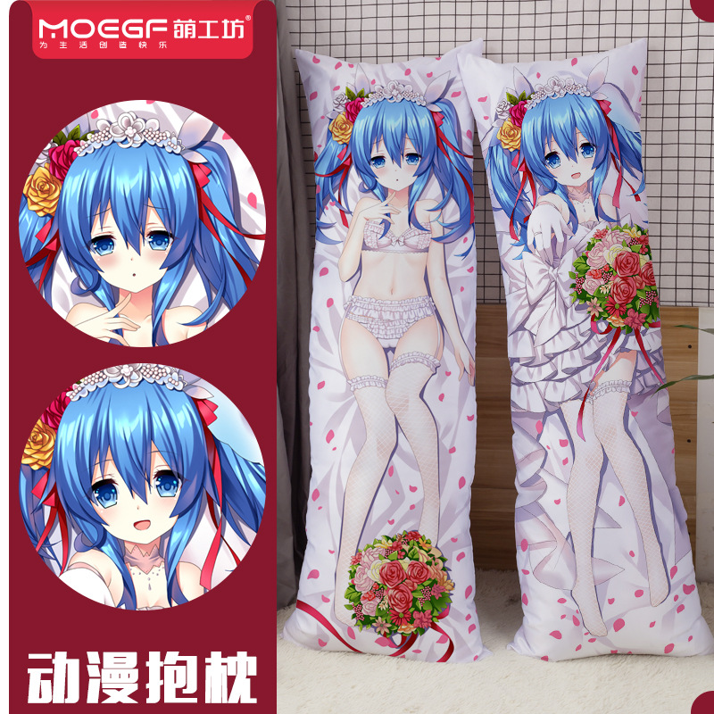 动漫周边约会大作战四乃系双面靠枕抱枕套外贸货源一件代发批发