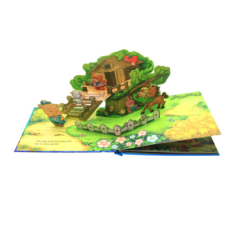 儿童精装3d立体书互动玩具书对裱板书故事书认知图画绘本加工印刷