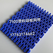 7100塑料网带非标耐高温环形柔性链板转弯机pom链板输送带pp