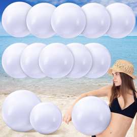 现货供应跨境直径40cm白色充气沙滩球 充气儿童海滩球 儿童充气球