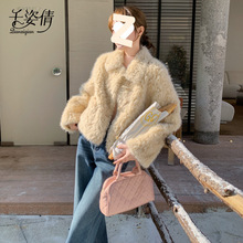 软糯羊羔毛外套女秋冬2025新款感超好看千金风皮毛一体短上衣