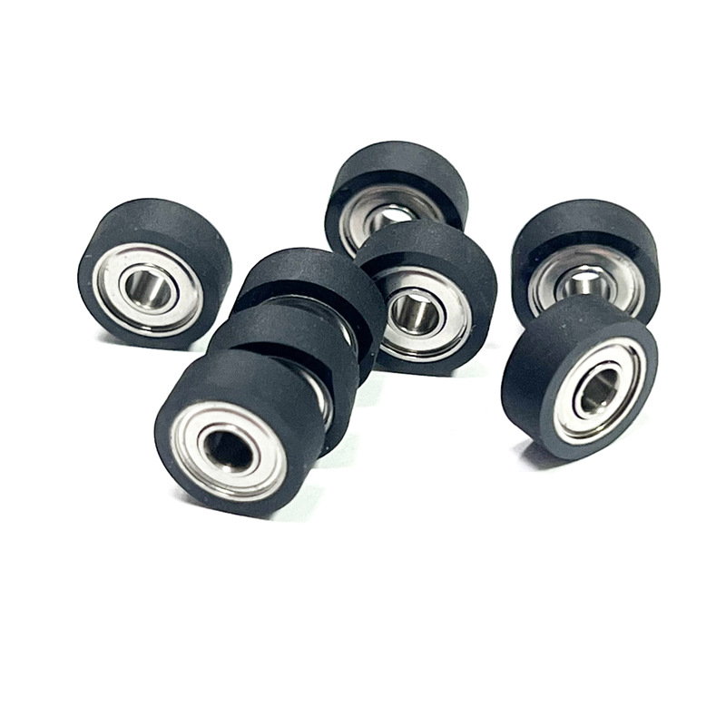 包塑轴承 694zz 4*11*4包胶轴承 包胶滚轮 耐磨包胶轴承