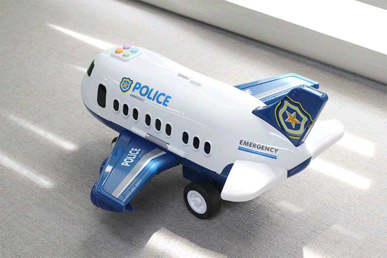 现货奋诚赫思儿童飞机玩具小汽车宝宝益智男孩惯性仿真大客机代发