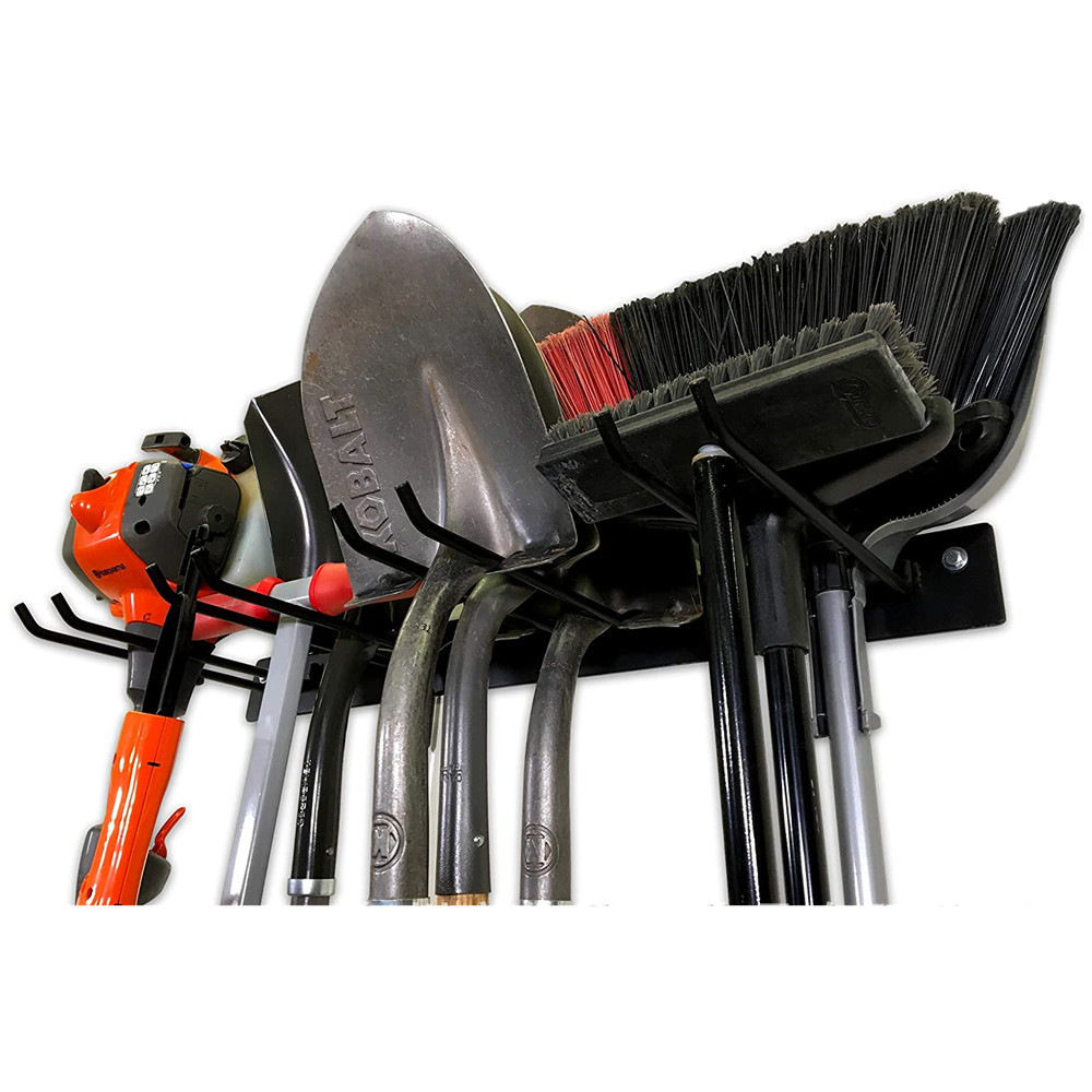 亚马逊跨境专供铁质园林壁挂式工具架简约铲子耙子软管铁锹收纳架
