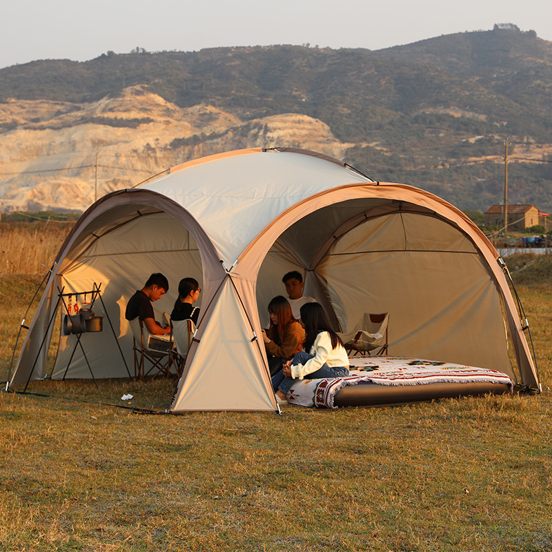 Dome Canopy Tent Outdoor Large Sunshade Camping Camping Rainproof and Sun Protection Mosquito-Proof Portable Folding Large Capacity