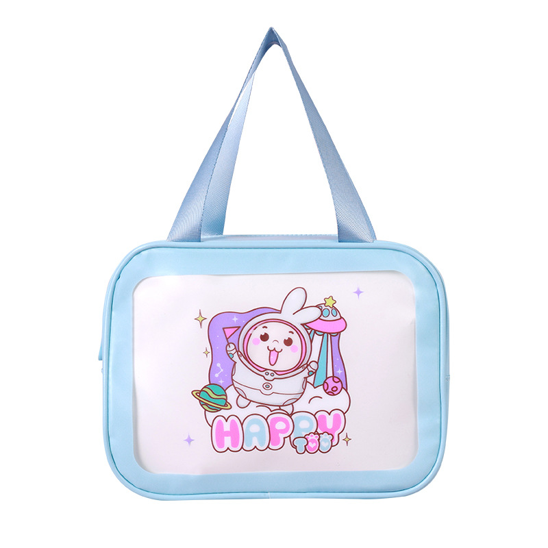 New Style Large Capacity Wash Bag Transparent Cartoon Cosmetic Bag Waterproof Cosmetic Bag Large Capacity High Sense