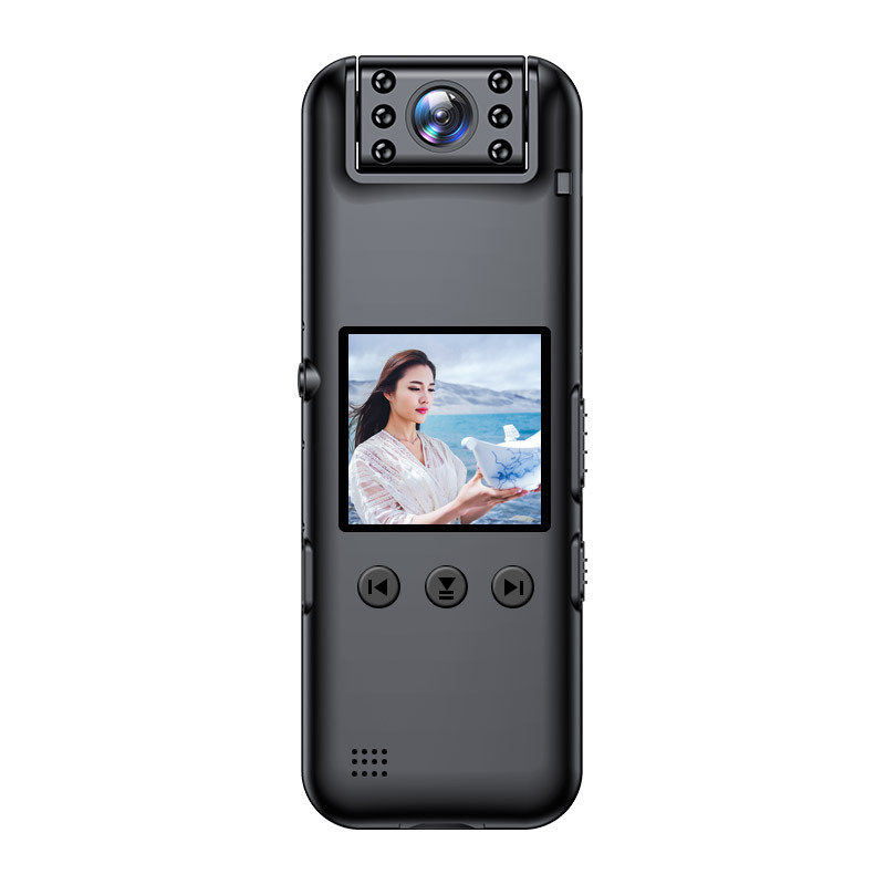 外贸订单高清录像机屏幕摄像机神器背夹夜视执法记录仪防抖口运动