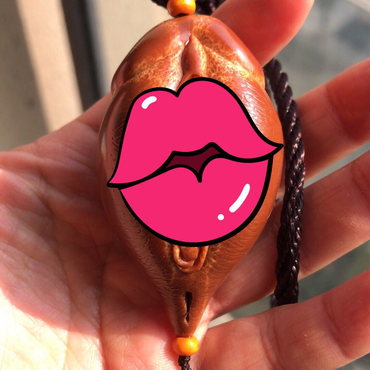 文玩纯手工雕刻印尼大榄阴阳核橄榄核单籽挂坠巴西核单核雕刻