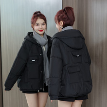 羽绒棉服女2022冬季新款韩版宽松面包服棉衣时尚加厚棉袄连帽外套