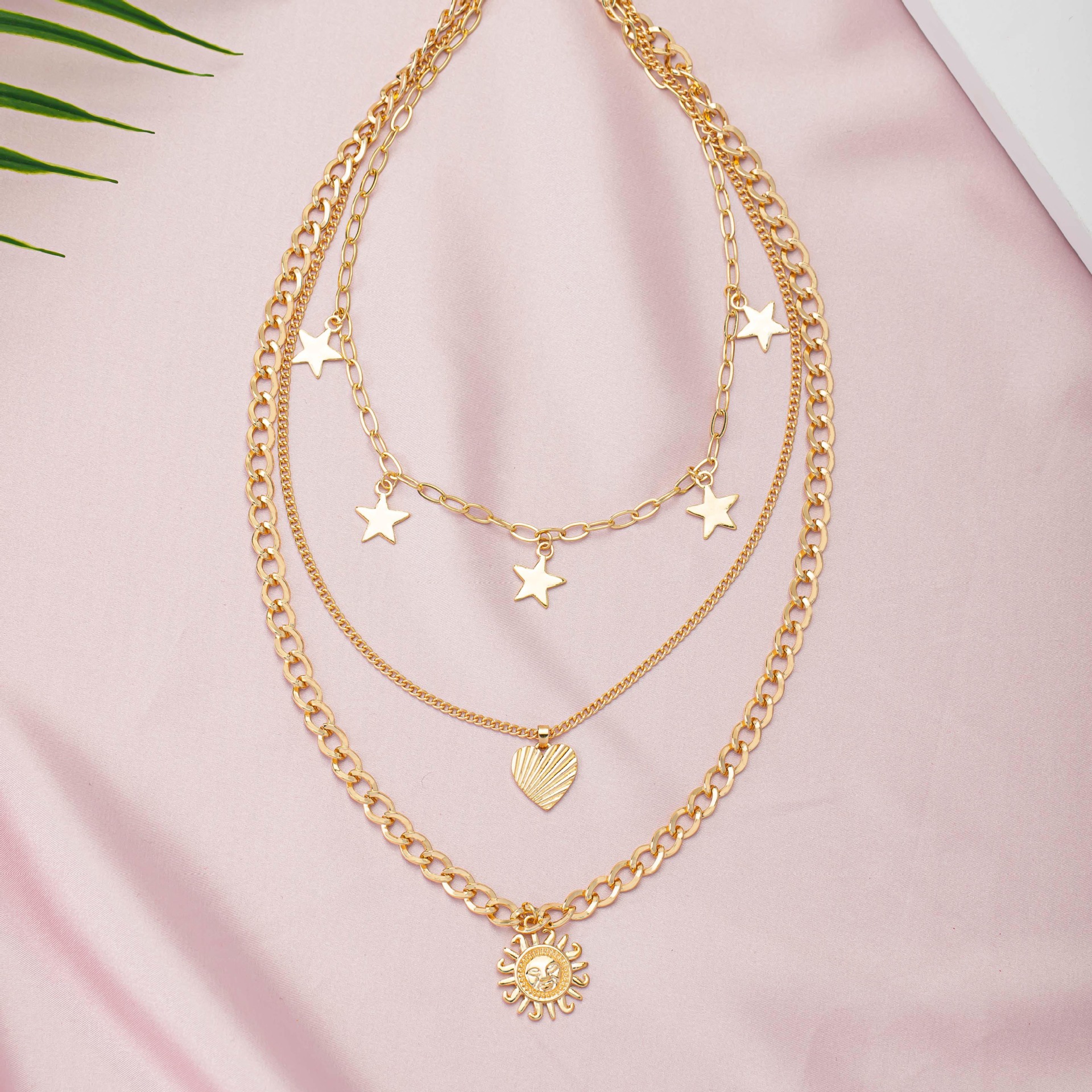 情人节礼物时尚情侣吊坠 项链厂家直销 欧美饰品气质潮流多层项链