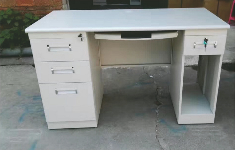 办公桌钢制员工电脑桌带锁财务写字台抽屉铁皮办公桌加厚品质热销