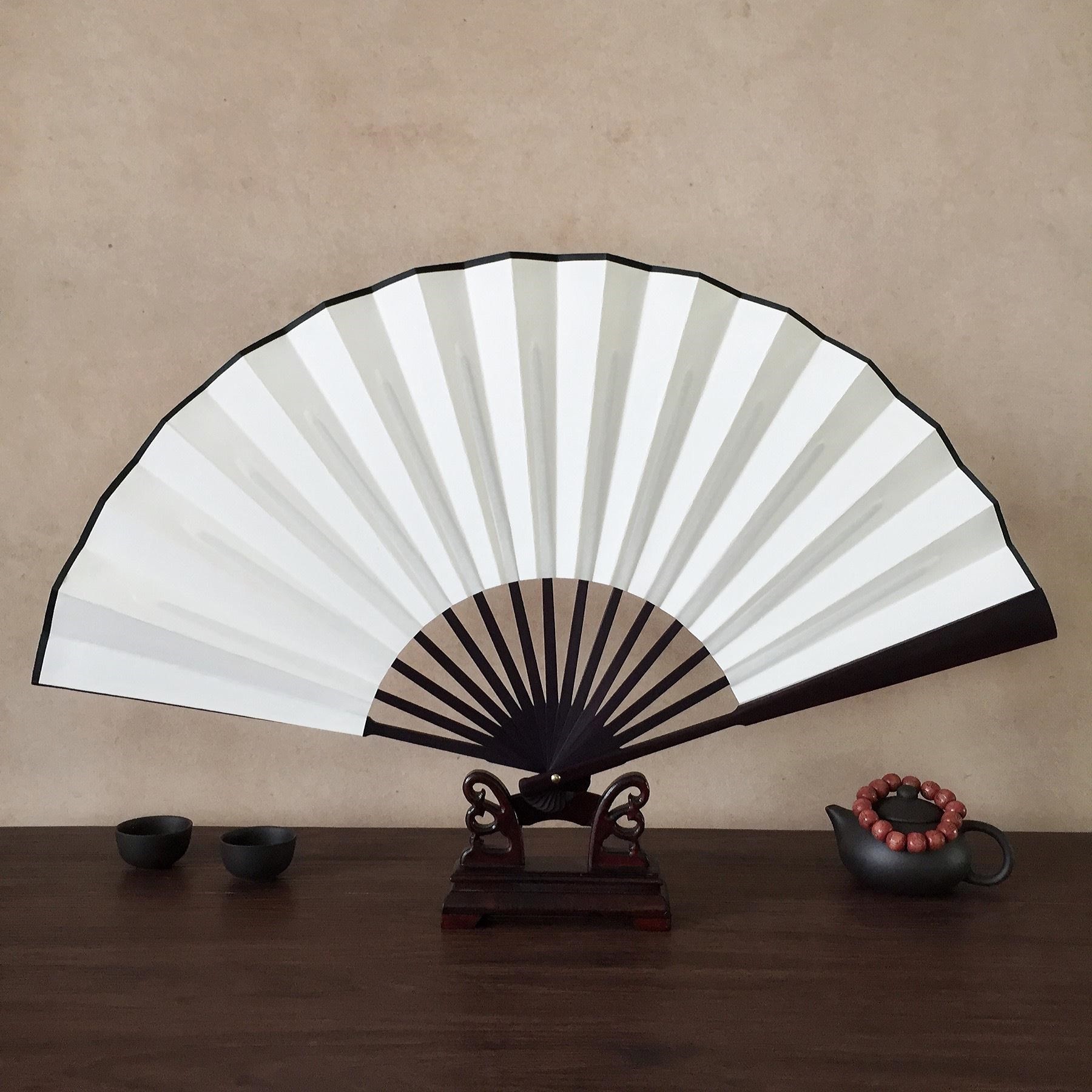 代发折扇山水作画清新随身绢布扇子夏季空白扇子空白扇子纯白可题