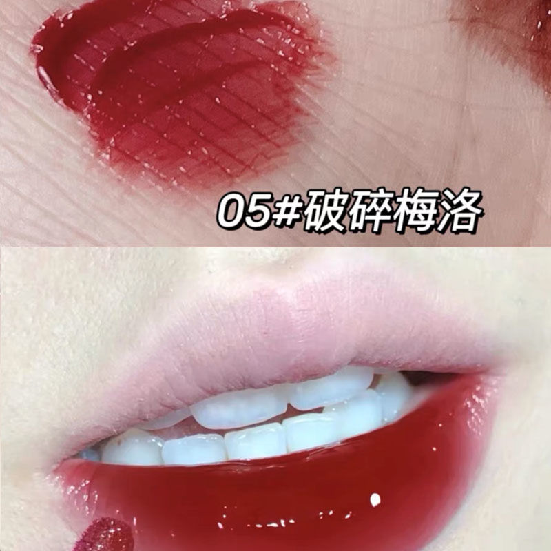 Shark Me Again! New Embossed Mirror Lip Lacquer Moisturizing Water Light Full Lips Fake Plain Face Student Cheap White DIY Female