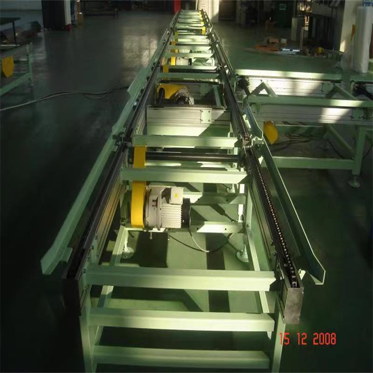 三列重载链条线 双通道倍速链输送线 工装托盘栈板链条式输送