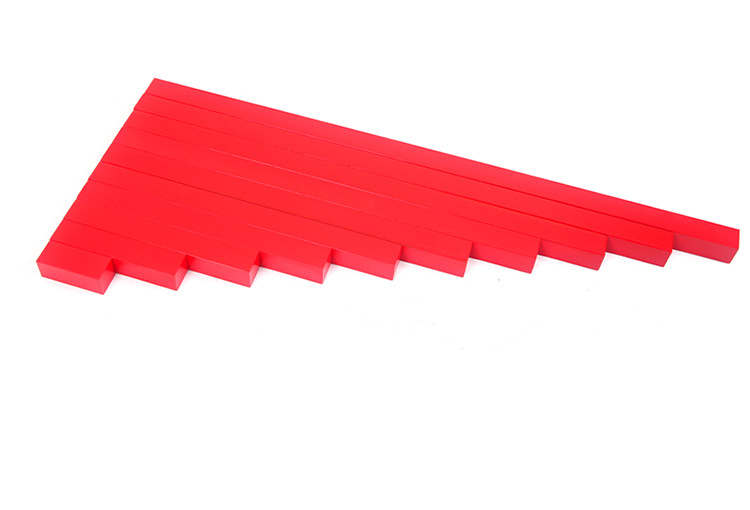 蒙氏蒙特蒙台梭利教具幼儿早教玩具数棒红棒家庭版