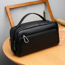 Fashion Men's Business Clutch Bag High Quality Leather Solid