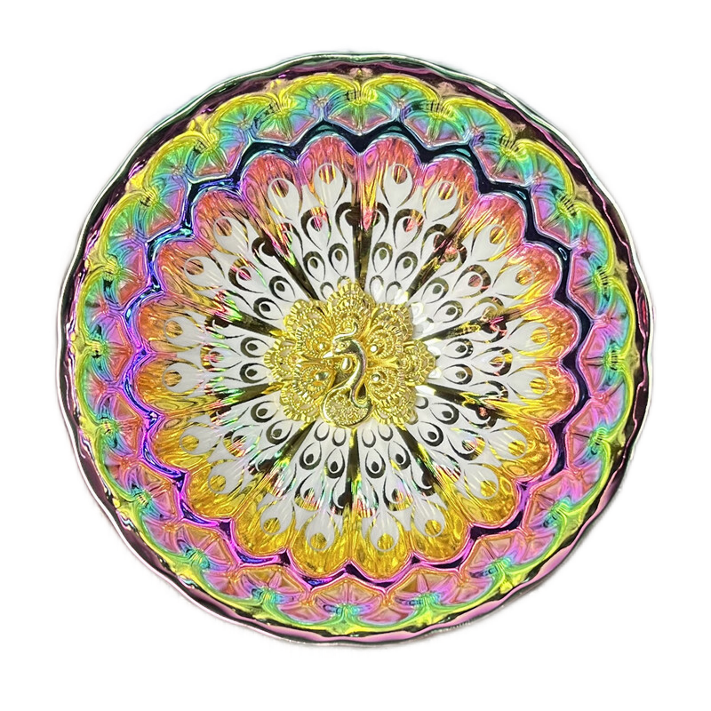 镶金七彩鎏金孔雀建盏陶瓷功夫茶杯主人杯茶盏单杯窑变品茗杯茶碗